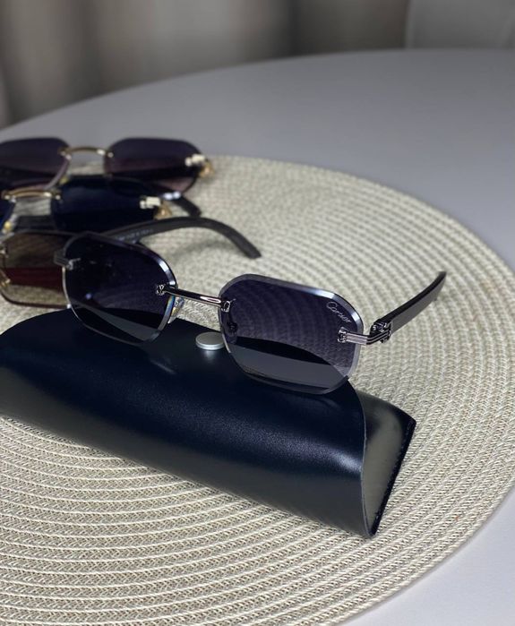 Сонцезахисні окуляри Cartier 7052 безободкові унісекс