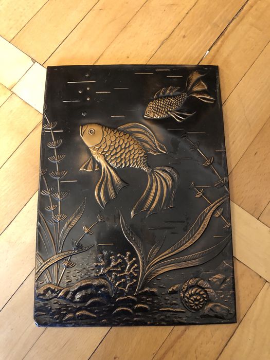 Чеканка Золота рибка,картина золота рибка