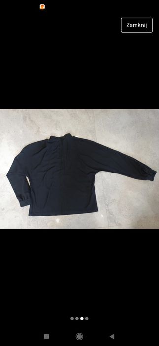 Elegancka czarna bluzka z cekinami typu kimono