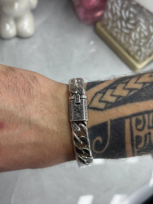 Срібні чоловічі браслети