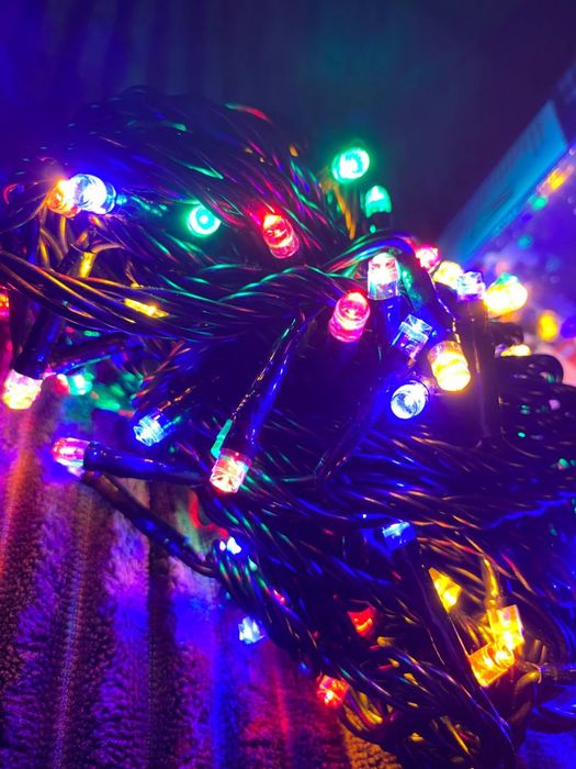 Гірлянда DL String 100Led 10м мульти/чорний 2,35мм лінійна IP65