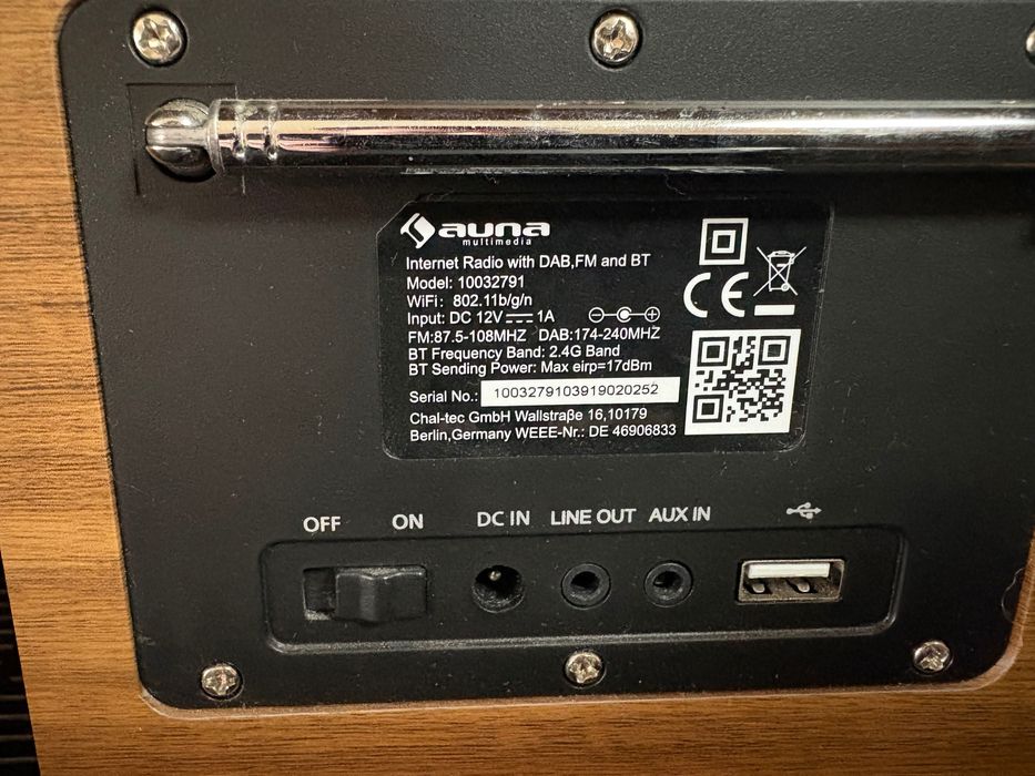 Інтернет-радіо AUNA Silver Star Mini (USB, FM, DAB, AUX, Bluetooth)