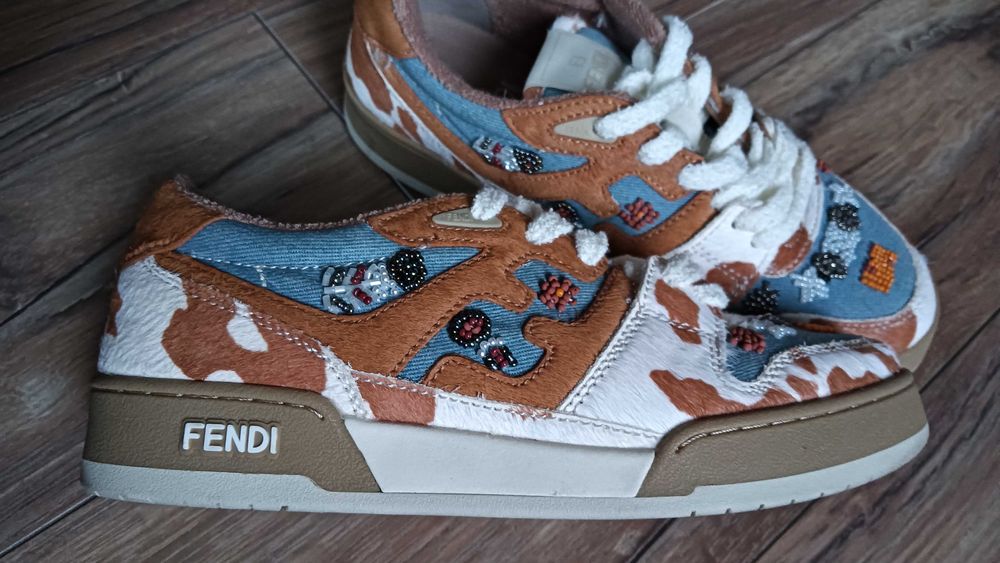 Sneakersy Fendi Cow Print