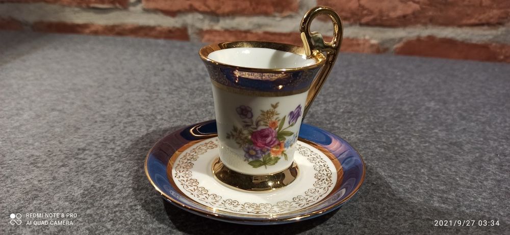 Porcelana KOLEKCJONERSKA DUO Mokka Złocenia