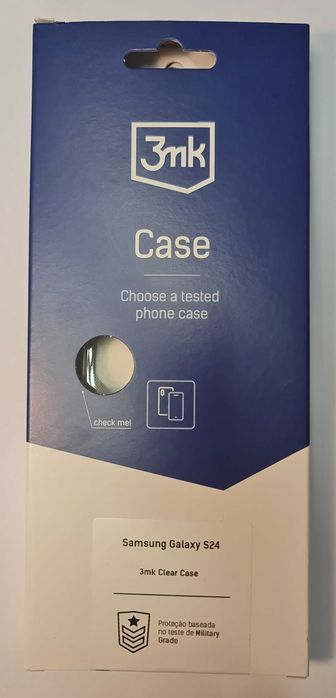 Capa 3MK clear case + vidro rigido 3MK para Samsung Galaxy S24