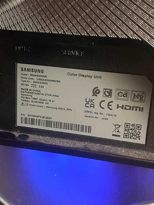 Monitor Samsung Odyssey G3 (uszkodzony)