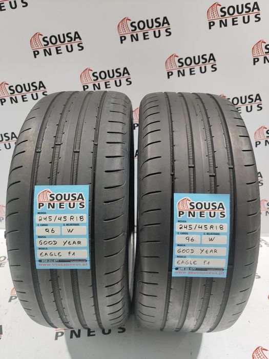 2 pneus semi novos 245-45R18 Goodyear - Oferta dos portes