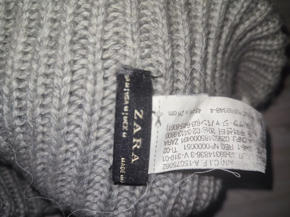 Balaclava damska szara Zara