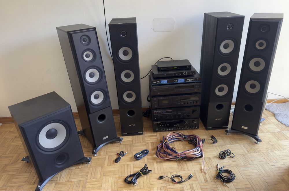 Sprzedam Kino Domowe kolumny, subwoofer STX, Yamaha, VoiceKraft kompletne.
