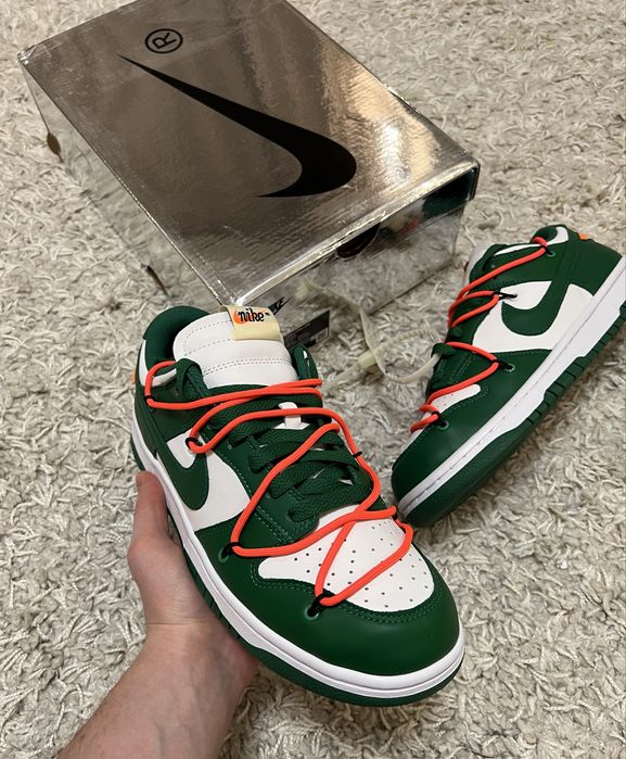 Кросівки Nike Dunk Low Off-White Pine Green CT0856-100