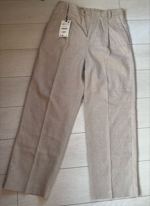 Брюки zara льон s