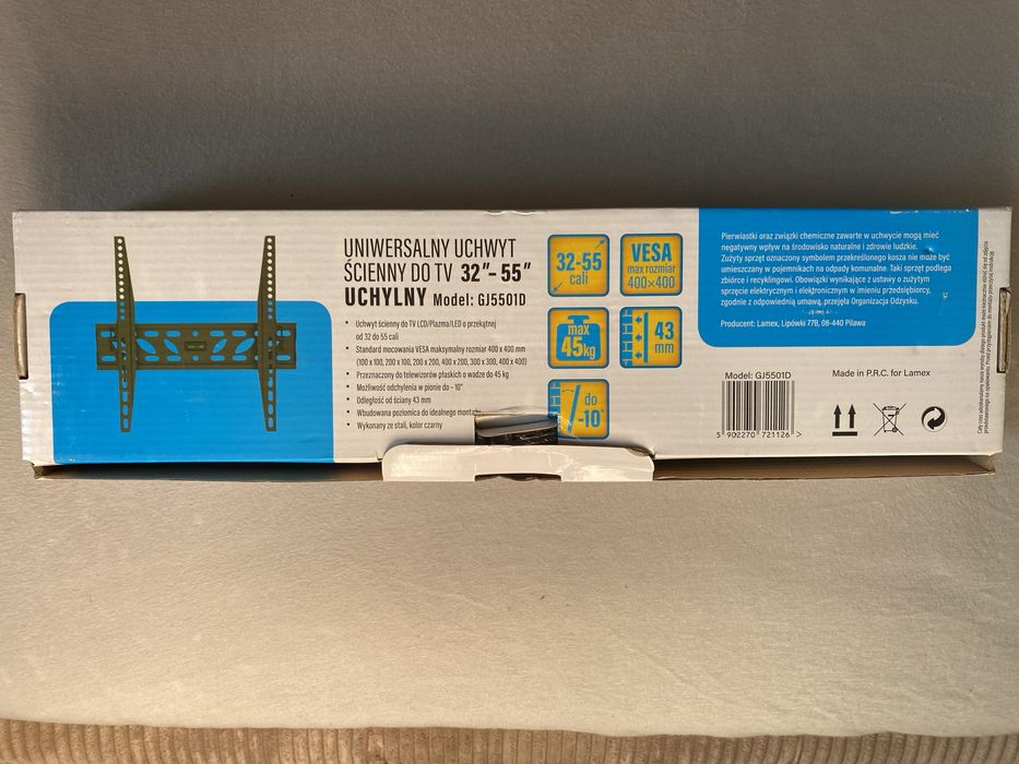 Uniwersalny uchwyt ścienny do TV 32-55” z regulacją
