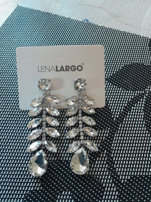 Nowe kolczyki w kolorze srebra kryształki