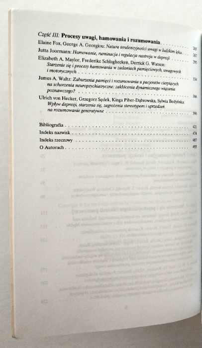 OGRANICZENIA POZNAWCZE, Starzenie się i psychopatologia, Engle, UNIKAT