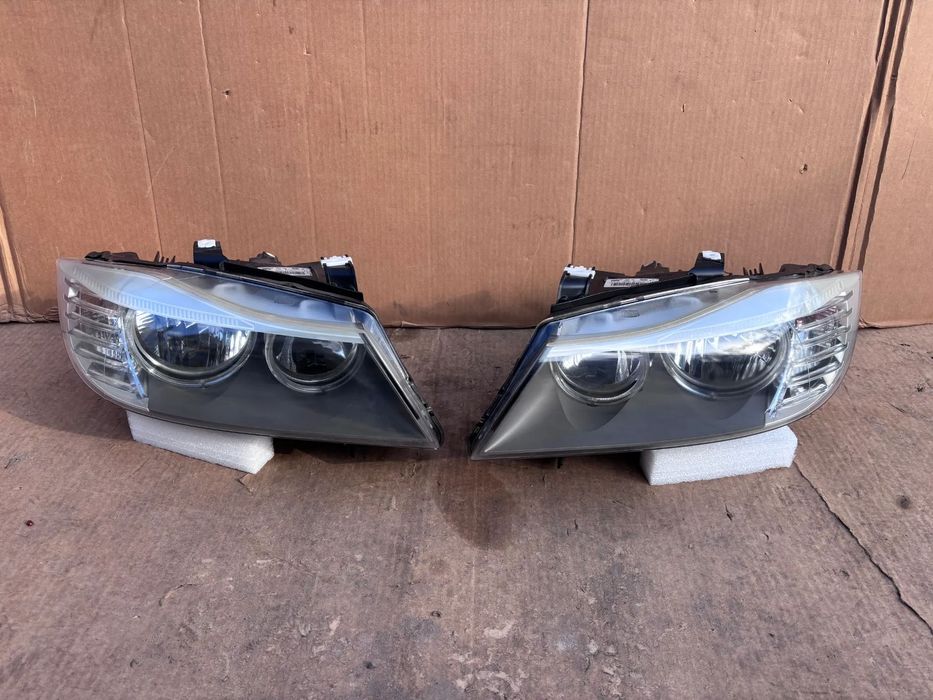 Lampa Przednia Prawa Lewa Oryginalna BMW 3 Lift E90 E91 LCI Zwykła H7 Reflektor Europa 7202574 7202573