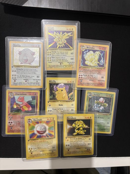 Cartas pokemon base set 1st edition 1a edicao