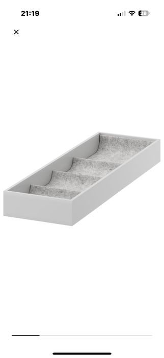 IKEA komplement Wkład z 4 przegródkami, jasnoszary