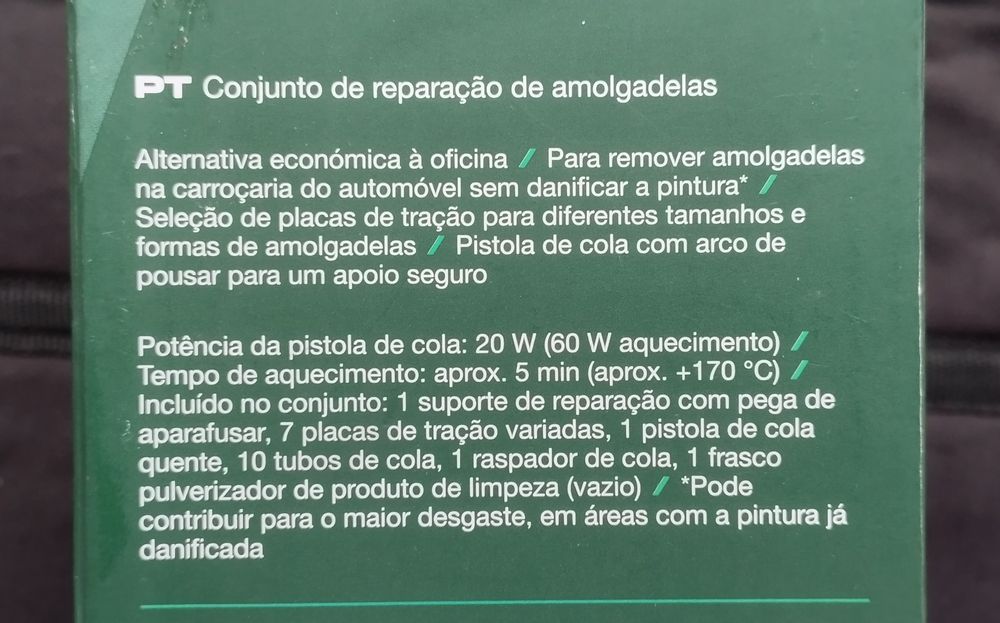 Conjunto de reparação de amolgadelas automóvel Parkside