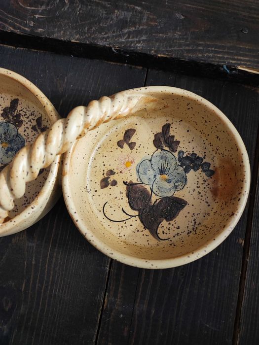 Ceramiczne miseczki koszyczek Vintage