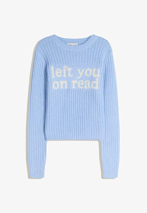 Светр блакитний bershka