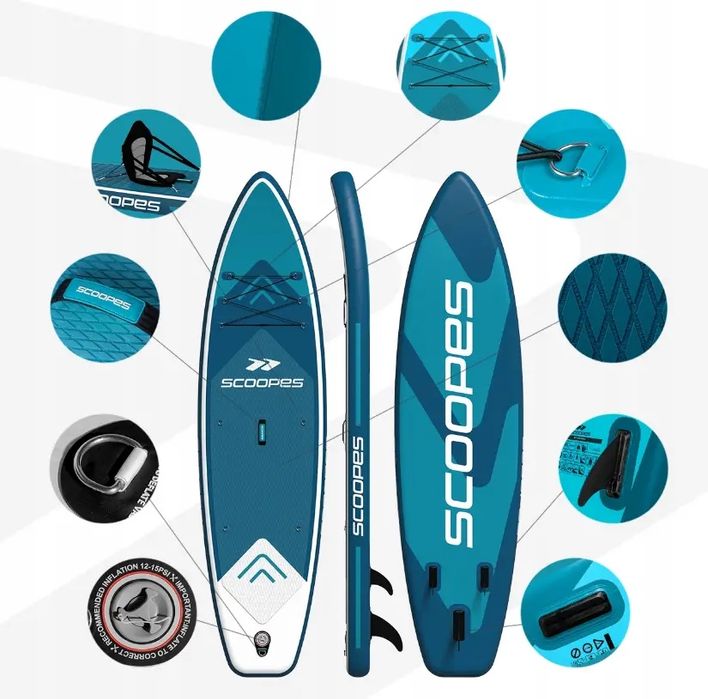 Надувна SUP-дошка для плавання 320см Scoopes (Польща) нова
