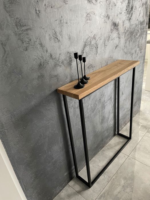 MEBLE - konsola z blatem dębowym