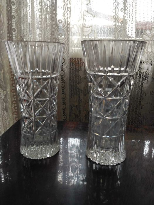 Вази срср вінтаж кришталь чешський нові 2 шт