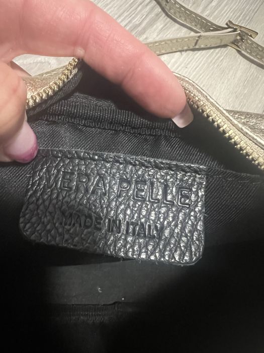 Torebka skórzana złota Vera Pelle nowa