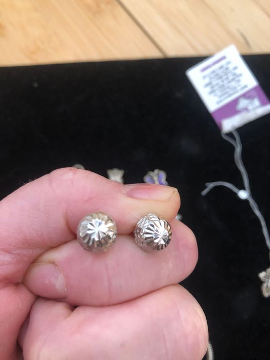 Серебрянные серьги , шармы