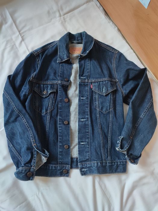 Levis  jeansowa kurtka retro 99' granatowa M