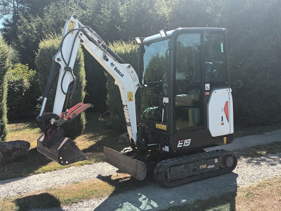 Bobcat E19 Minikoparka 1,9T 2017r 3 łyżki chwytak Rozsuwane Podwozie Okazja!