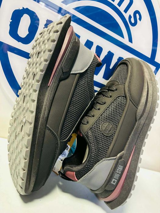 Big Star męskie sneakersy czarne bordo  41 - 44   TT174317