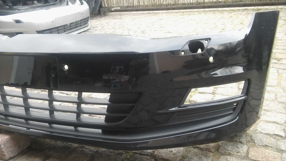 VW Golf 7,VII,5G0,od 13r,zderzak przód,KOMPLET CZARNY=LC9X sprys PDCx4 oryginał