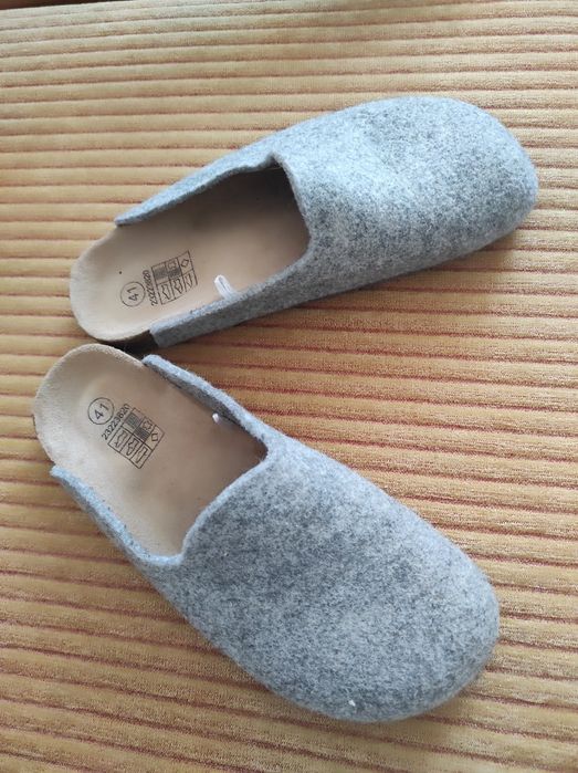 Обувь в стиле биркеншток, кожа+ фетр ( войлок)