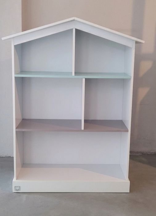 Estante Infantil "Casinha" Eureka Kids - Branca e Lima - Biblioteca / Organização