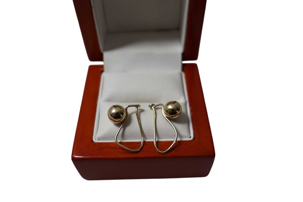 wspaniałe złote kolczyki  1,98G 585