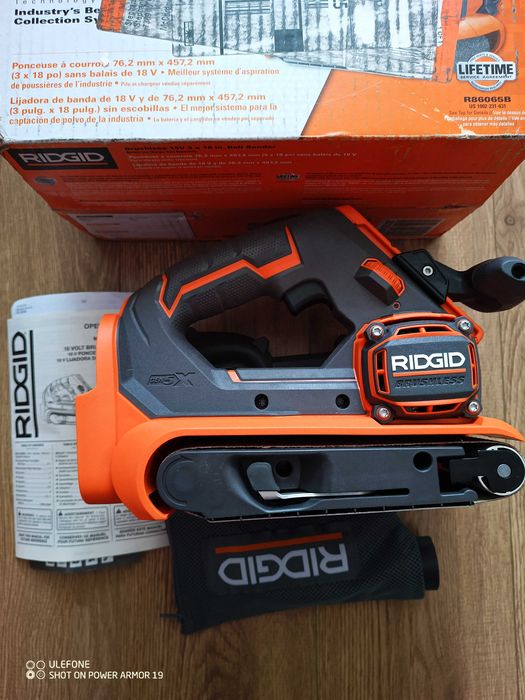 Ridgid R86065 18V Brushless 3" x 18" Belt Sander