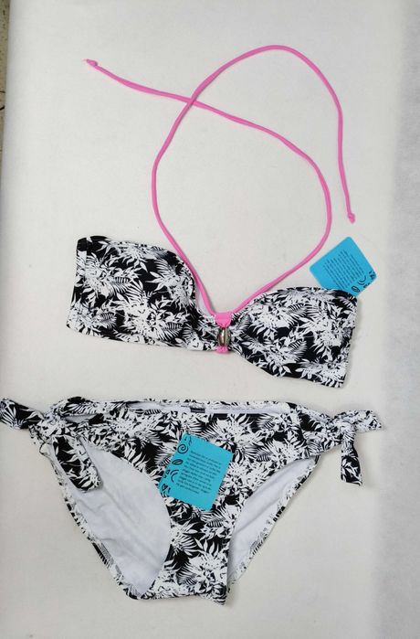 Strój kąpielowy dwuczęściowy czarny bikini komplet 34/36 ST0140B