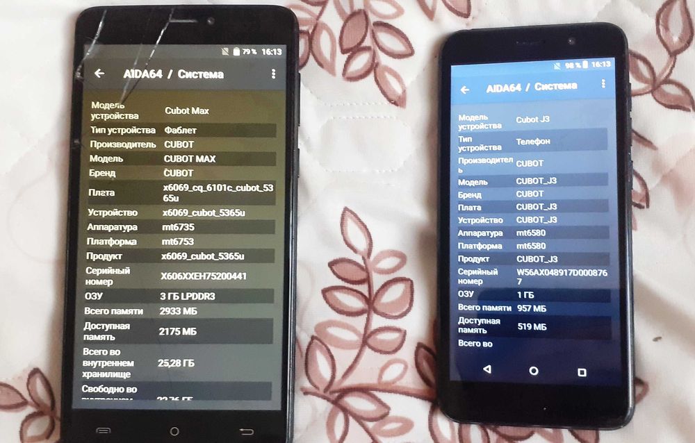 Смартфон Cubot Max (3/32GB Android 6) и Cubot J3 (1/16GB Android 8.1)