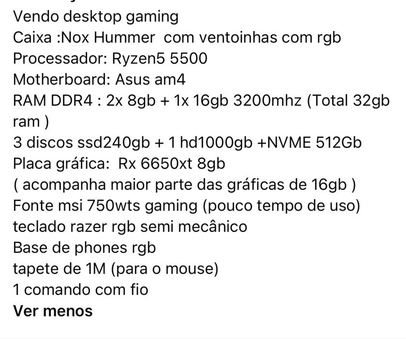 Computador gaming