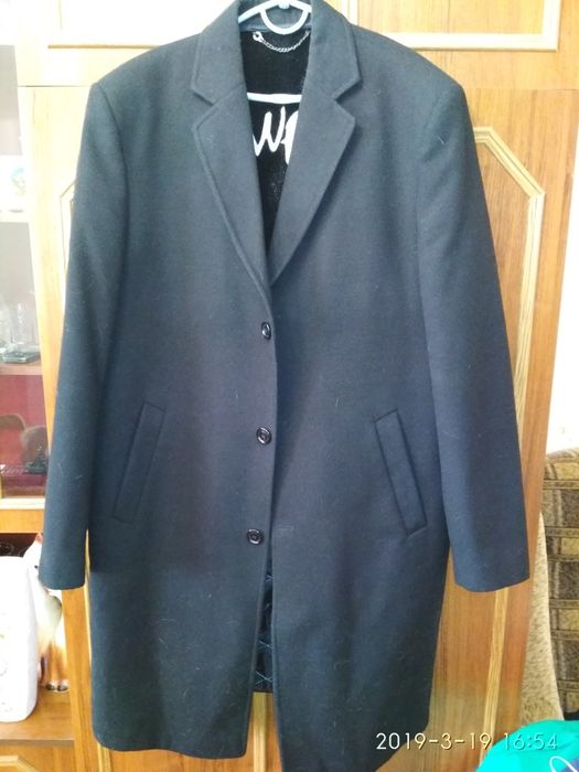 Пальто мужское черное