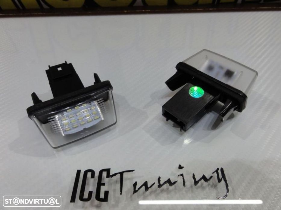 Suporte De Lâmpada De Matrícula Com Led Branco Para Peugeot 206, 206+, 207, 407, 406, 306, 307, 308, Partner B9/M49/M59 3/5-drs, 406 4/5-drs, 407