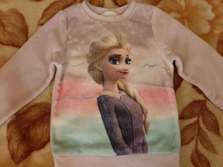 Bluza misiowa Elsa H&M 110/116 Frozen Kraina Lodu Disney