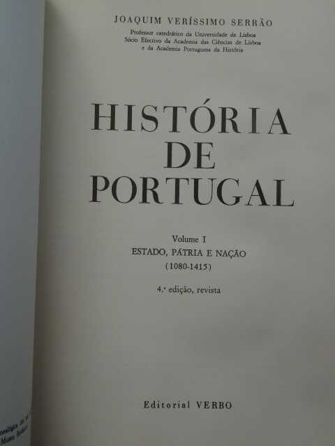 História de Portugal de Joaquim Veríssimo Serrão - 2 Volumes