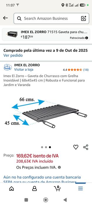 Gaveta de Churrasqueira "El Zorro" com 68x45x45 cm