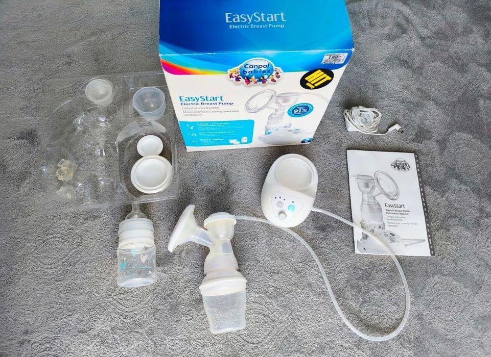 Laktator Elektryczny Canpol Babies Easy Start, zestaw + gratis ręczny laktator Philips Avent