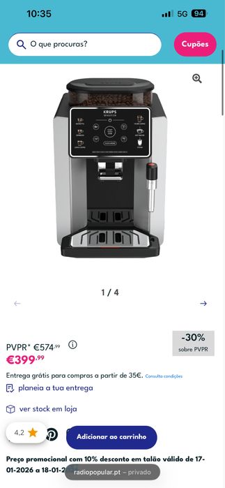 Maquina Café Automatica Krups Nova