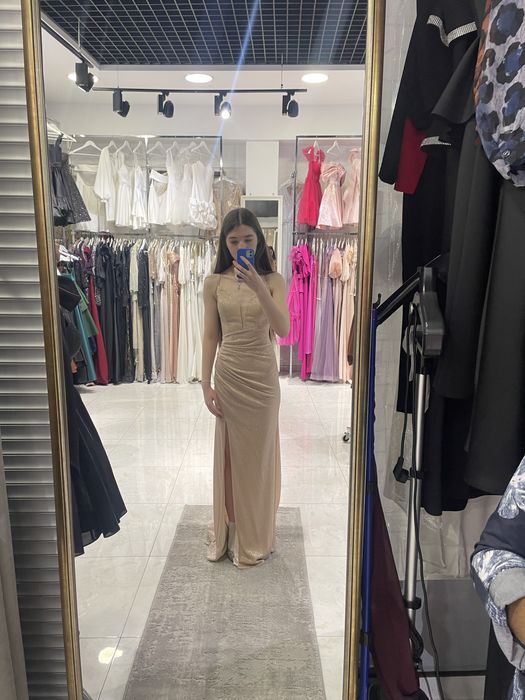 Випускна Сукня /Вечірня сукня блискуча рожева розмір xs-s