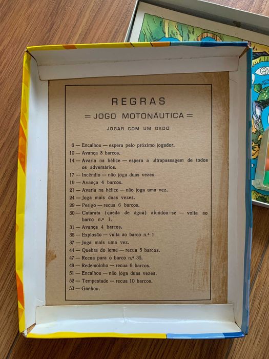Jogo da Motonáutica - Carto - Vintage