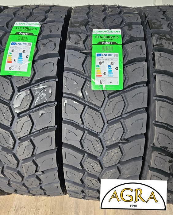 315/80R22.5 (890netto) LANVIGATOR opona opony nowa napęd BUDOWLANA 27cm